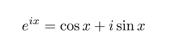 Fórmula de Euler, e al poder de I Times X es igual a coseno de X más I Times Sine of X