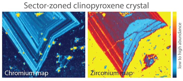Colourful images of crystals