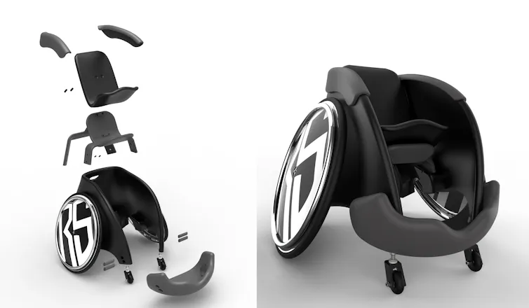 Low Cost Plastic Wheelchair