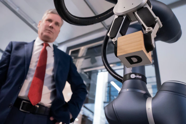 Keir Starmer visiting a Manufacturing Technology Centre in Liverpool in 2022