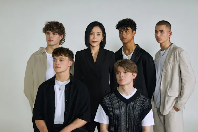 The British boys with Hee Jun Yoon.