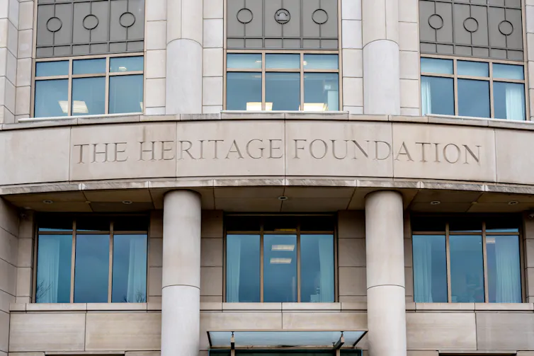 The front of the Heritage Foundation building.