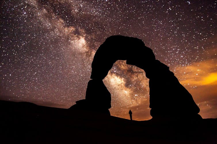 Milky Way over the park, Arches National Park, 2014.