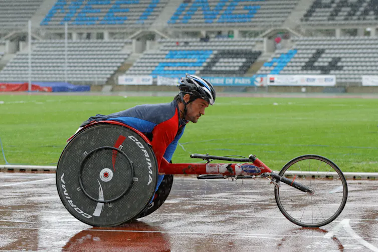 Jean-Philippe Maranda au meeting d’Athlétisme paralympique de Paris, le 4 juin 2014