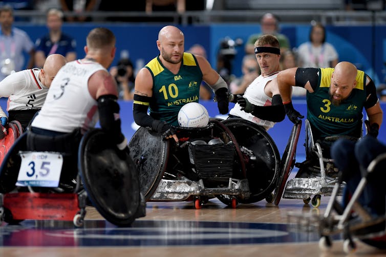 Chris Bond of Australia seen during the Wheelchair Rugby match against Great Britain