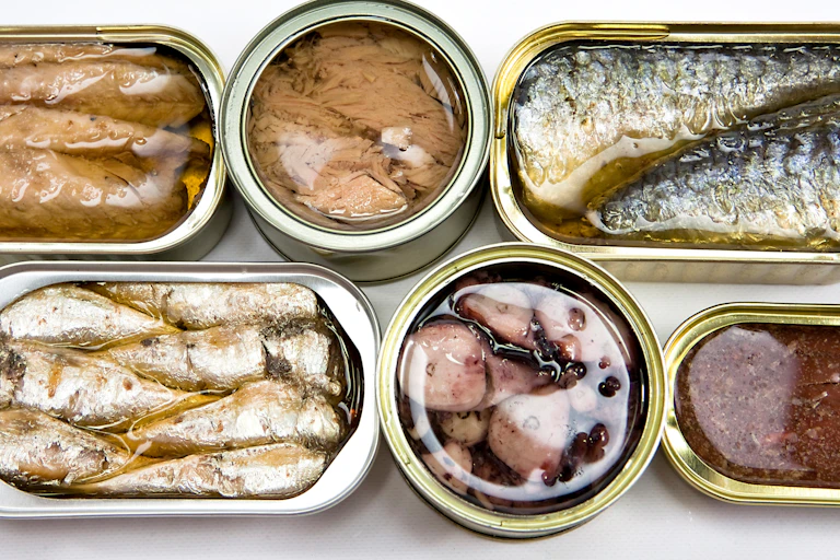 Canned seafood