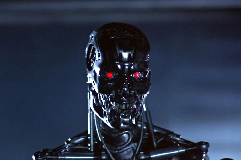 The endoskeleton of the cyborg in The Terminator