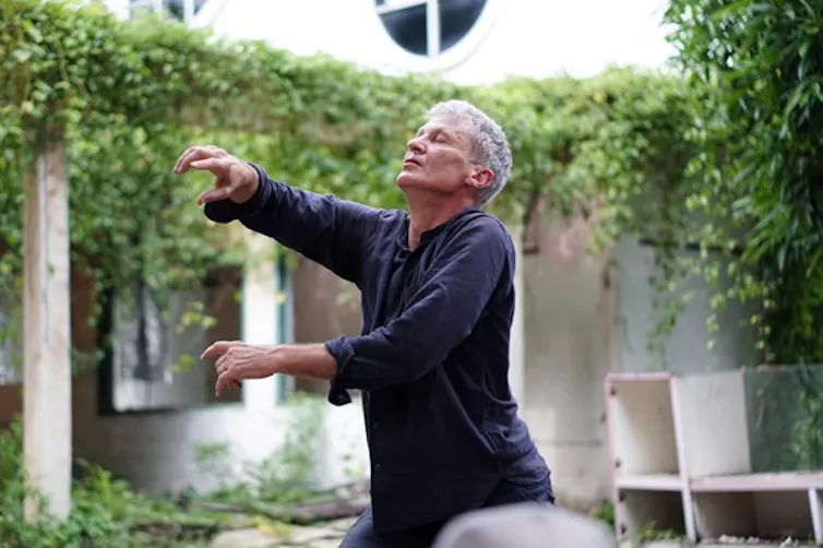 A man dances.