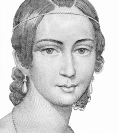 A woman's face in profile.