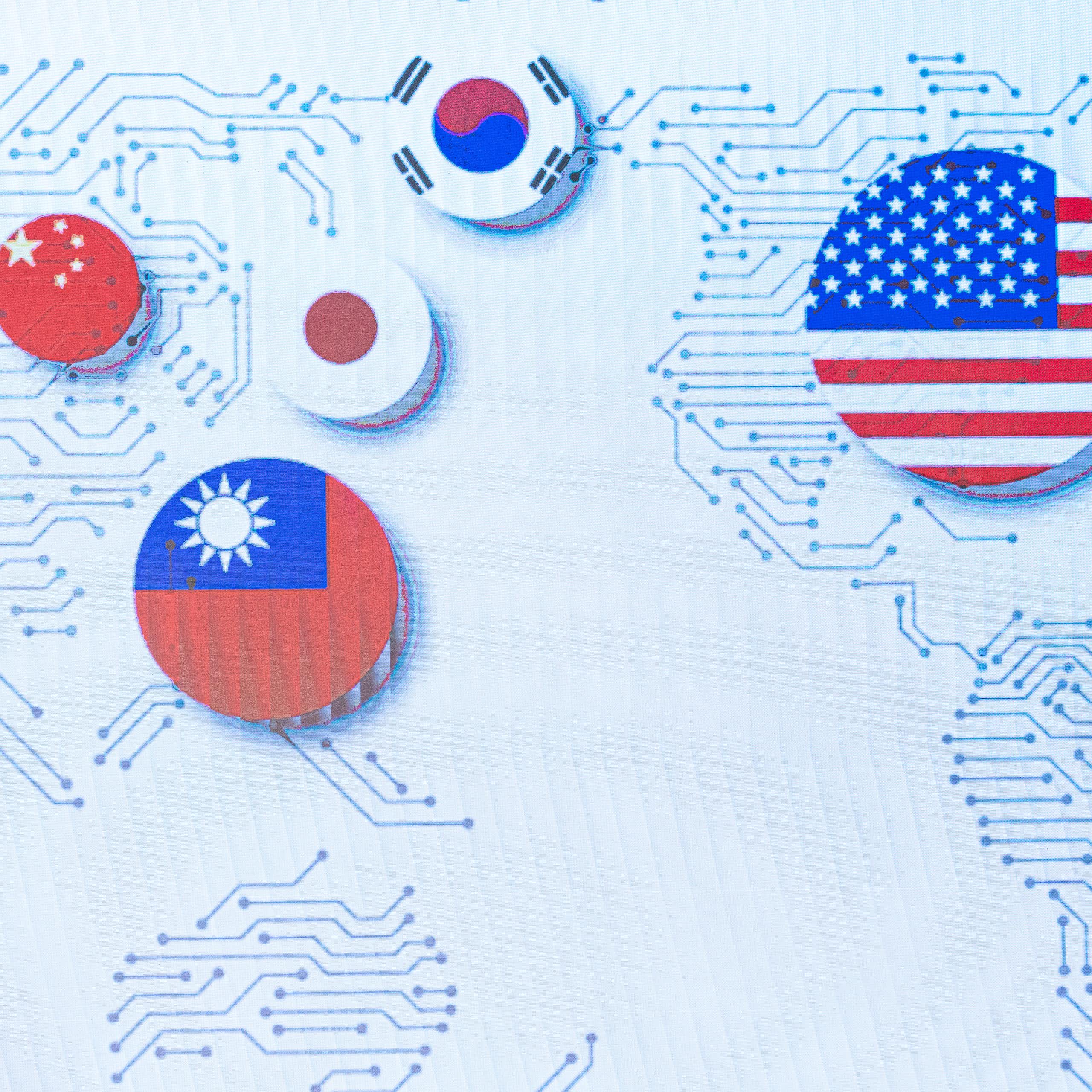 A man speaks at a microphone in front of a map with flags on it.