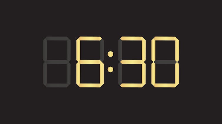6.30 on digital display