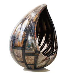 A sculpture of a cowrie shell.