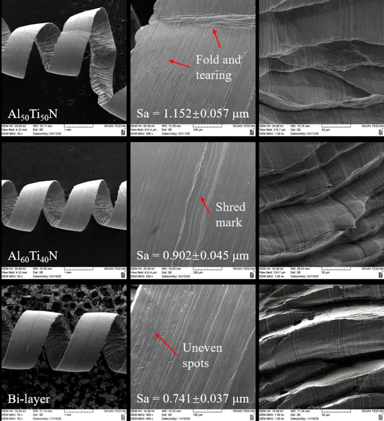 Microscopic image of machine tooling