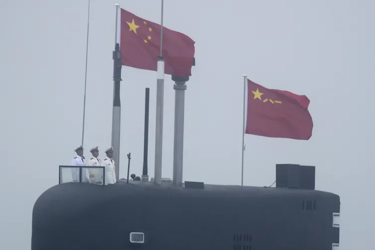 A Chinese nuclear submarine.