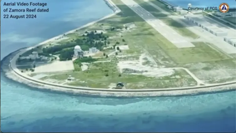 Chinese structures in the South China Sea.