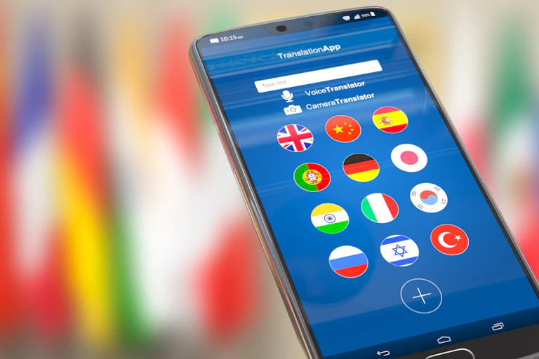 Traducteur automatique sur un téléphone