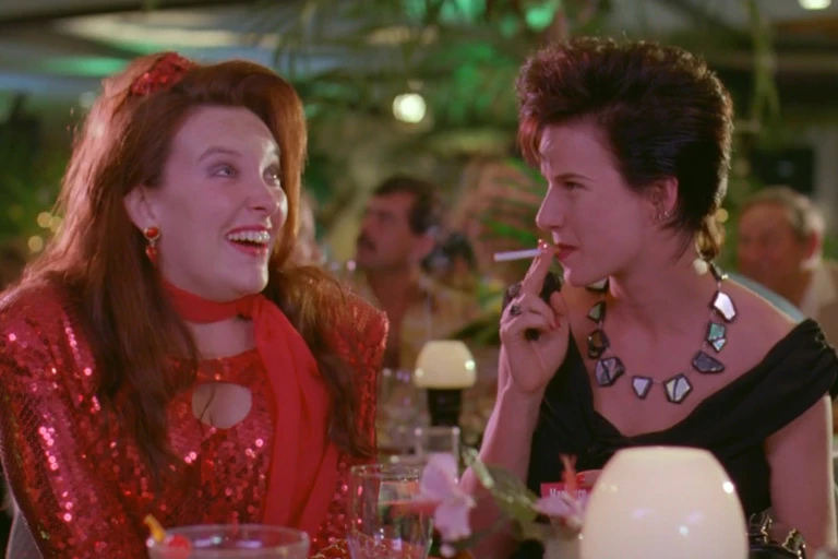 Production image: Muriel and Rhonda.
