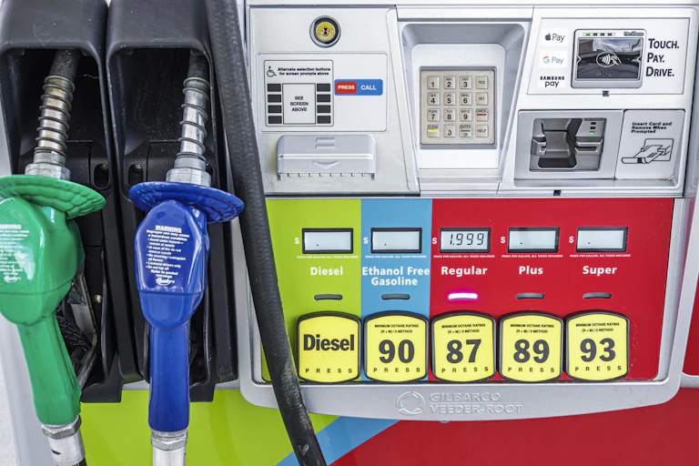 A fuel pump with diesel and gasoline options