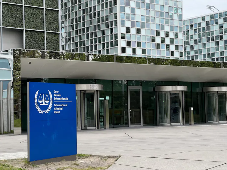 The International Criminal Court building in The Hague, Netherlands.