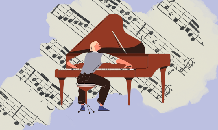 Man playing the piano