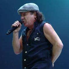 Brian Johnson singing.