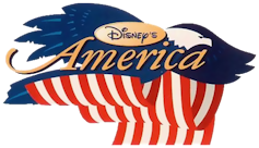 Logo featuring a blue bald eagle and red and white stripes.