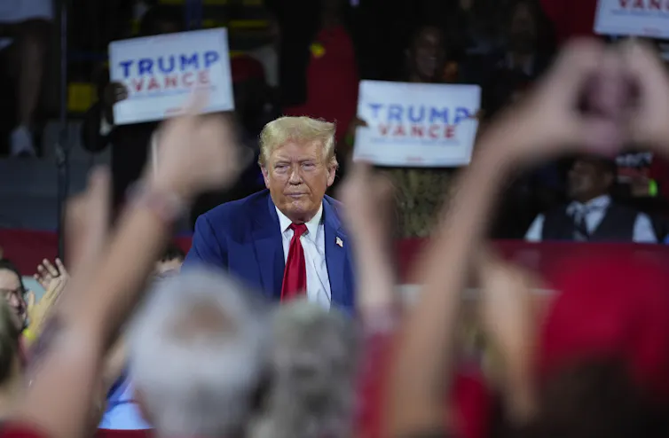 Donald Trump at a rally.