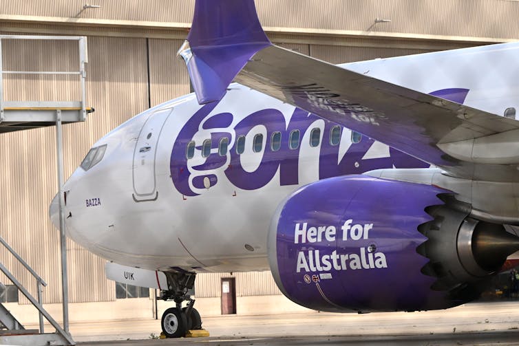 Bonza plane seen parked