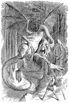 Illustration of large dragon-esque beast.