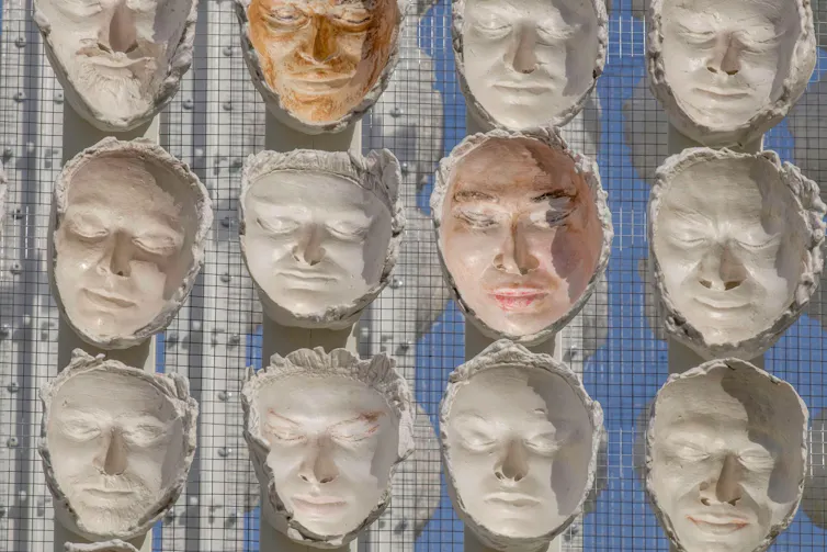 Close up of masks