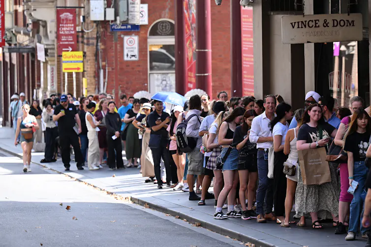 A long queue.