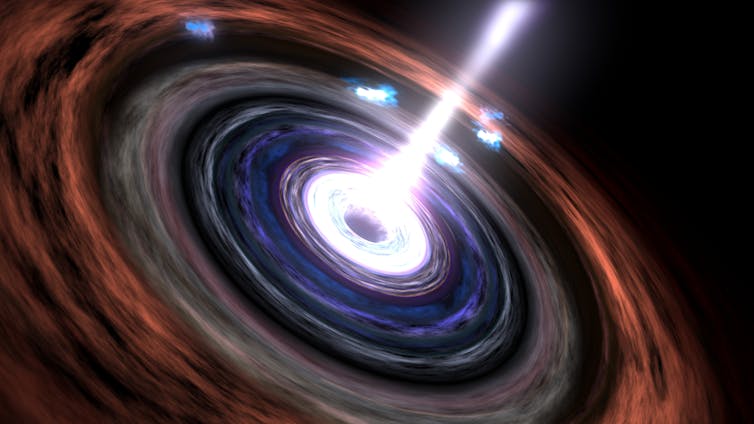 Active galactic nucleus.