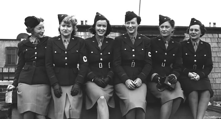Six women in uniform.