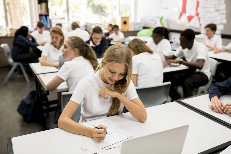 Classroom full of students