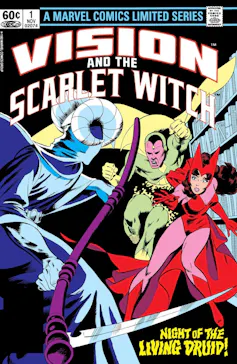 Portada de _Vision and the Scarlet Witch Vol. 1_.