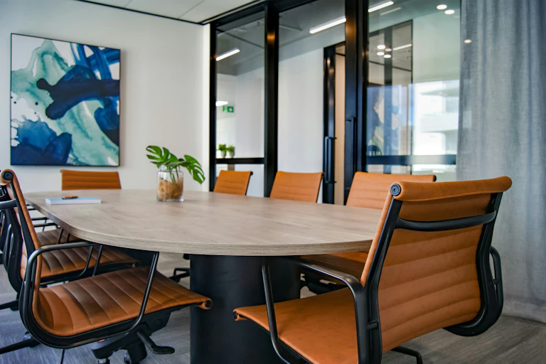 An empty boardroom
