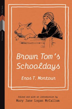 Orange cover with illustration of boy next to pig.