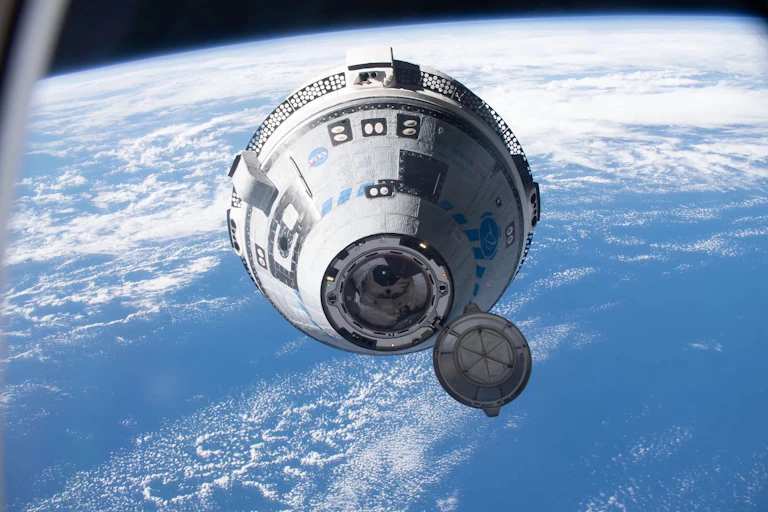 Starliner during Orbital Flight Test-2 in 2022.