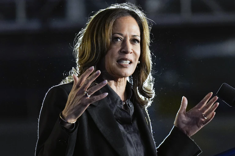 A woman speaks into the microphone