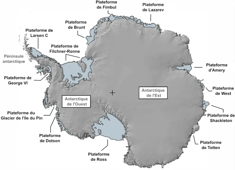 carte de l’antarctique
