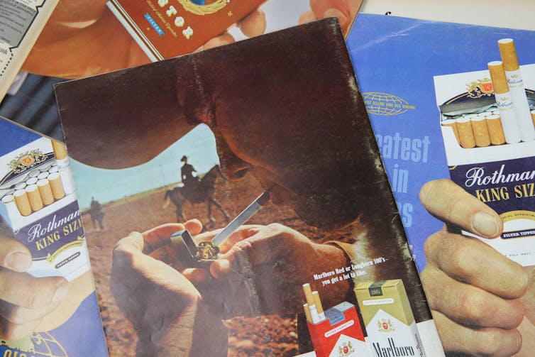 Vintage magazines with tobacco advertising from the sixties.