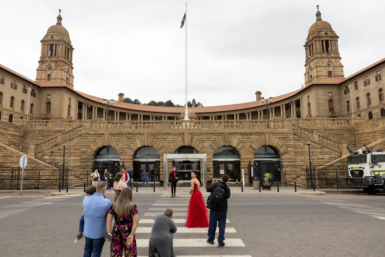 People visit the Union Buildings in Tshwane.