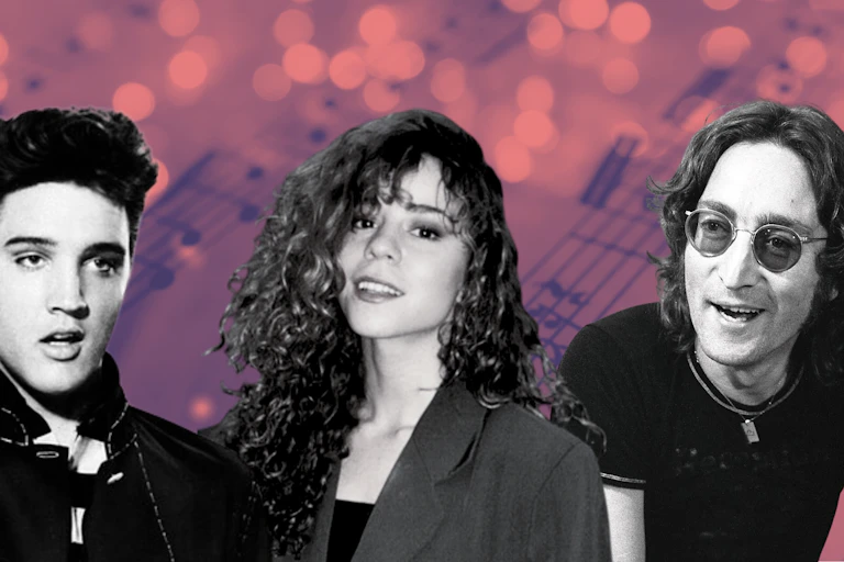 Elvis Presley, Mariah Carey and John Lennon.