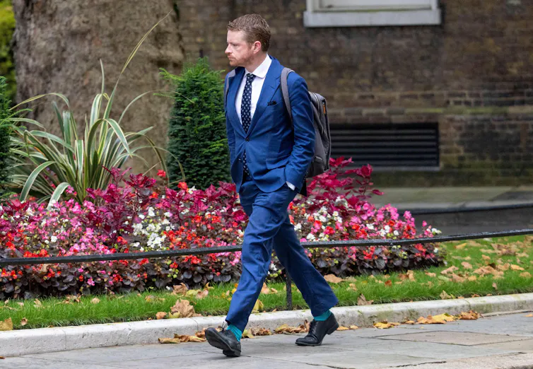 Morgan McSweeney walking up Downing Street