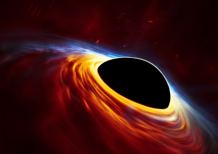 Remnants of star around a black hole - artwork