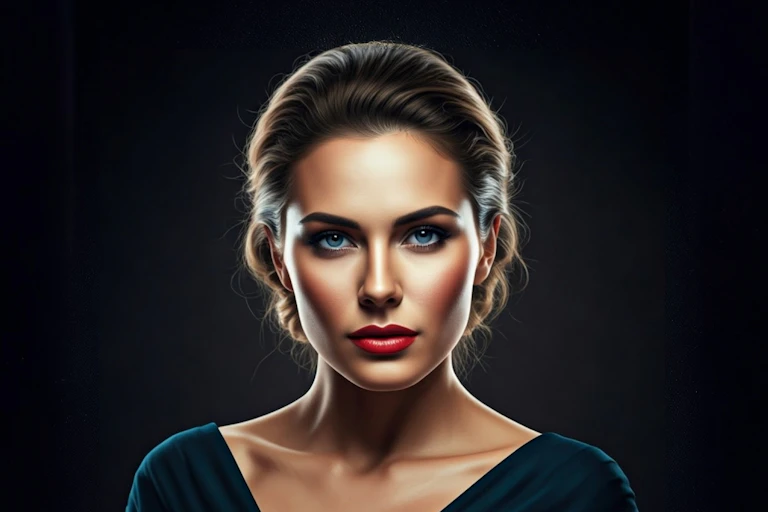 Generative AI image of a glamorous woman