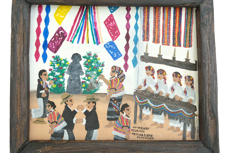 Painting of a South American scene.