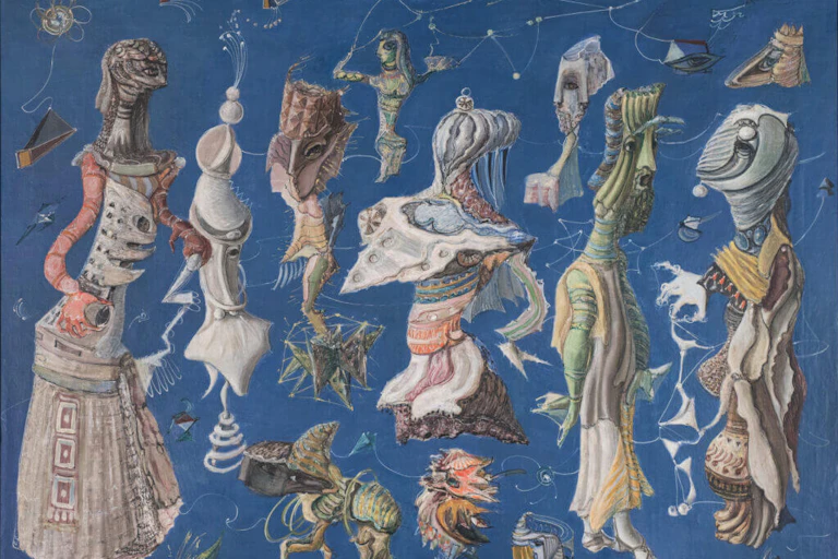 'Composición surrealista' de Suzanne Van Damme, en 1943, expuesta en la exposición del Centro Pompidou.