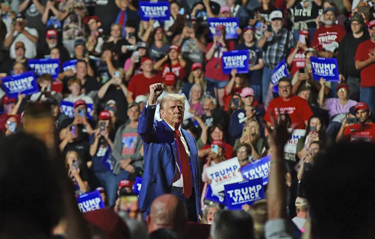 Donald Trump at a campaign rally.