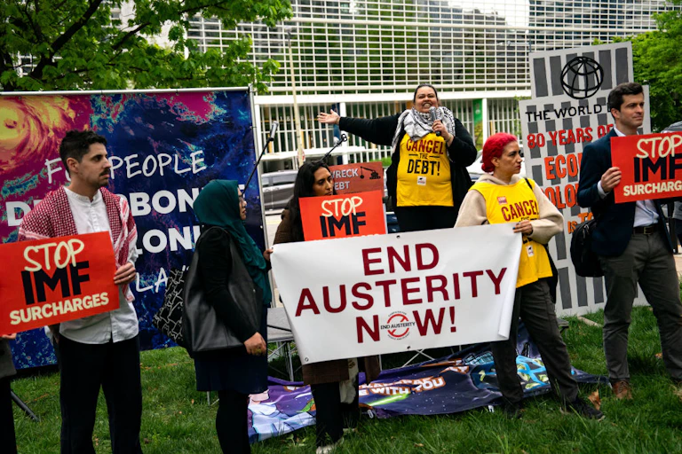 People with posters and placards